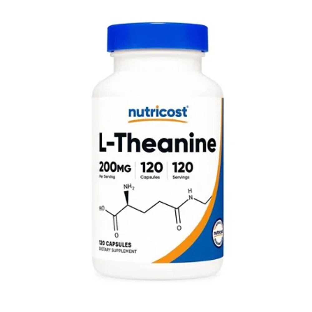L Teanina 200mg Nutricost 120 Cápsulas L Theanine 