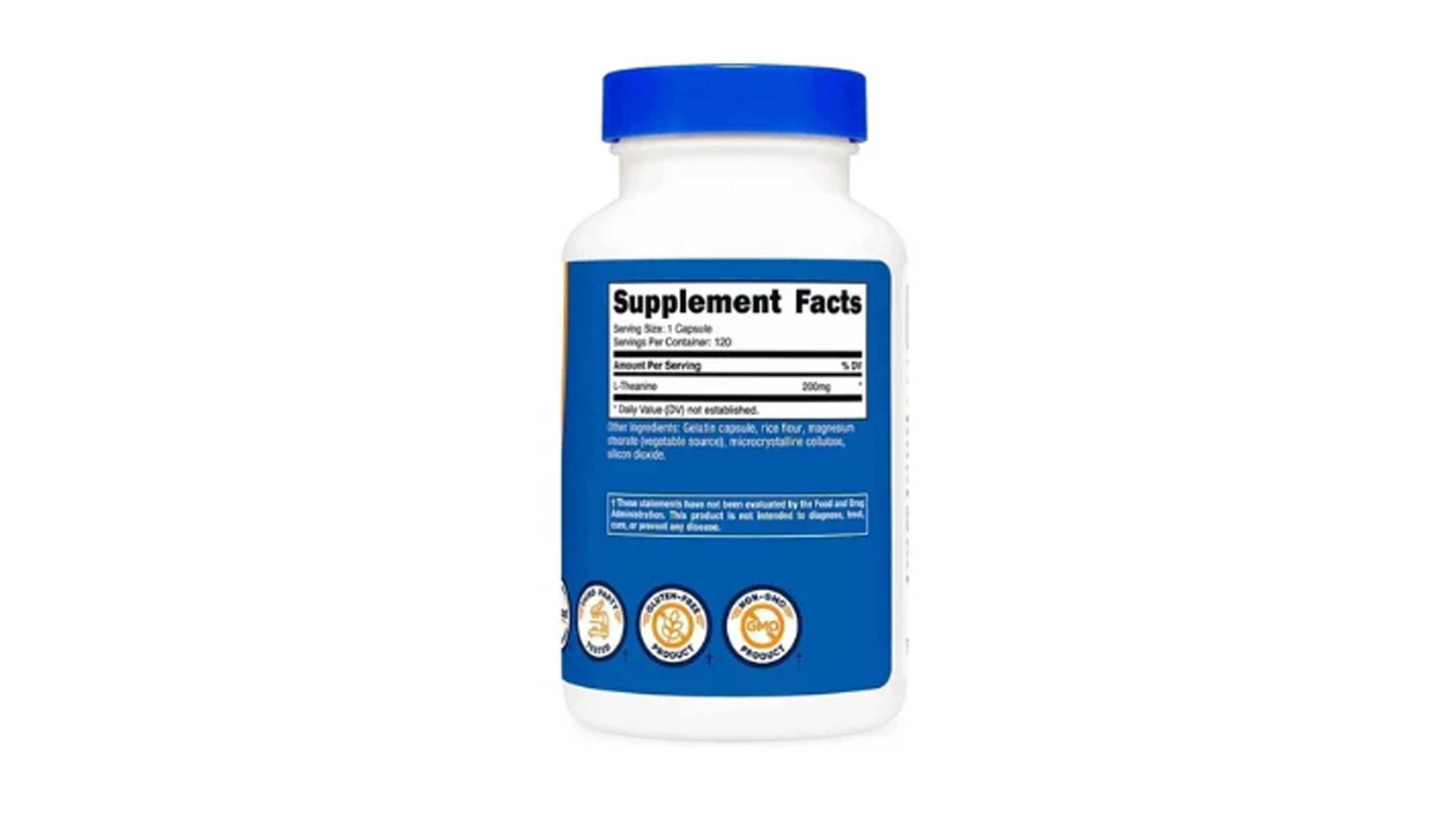 L Teanina 200mg Nutricost 120 Cápsulas L Theanine 