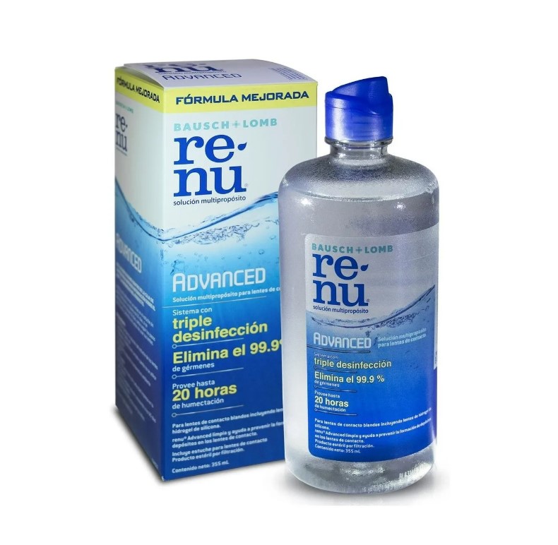 Renu® 355ml Líquida Lentes De Contacto Solución + Estuche