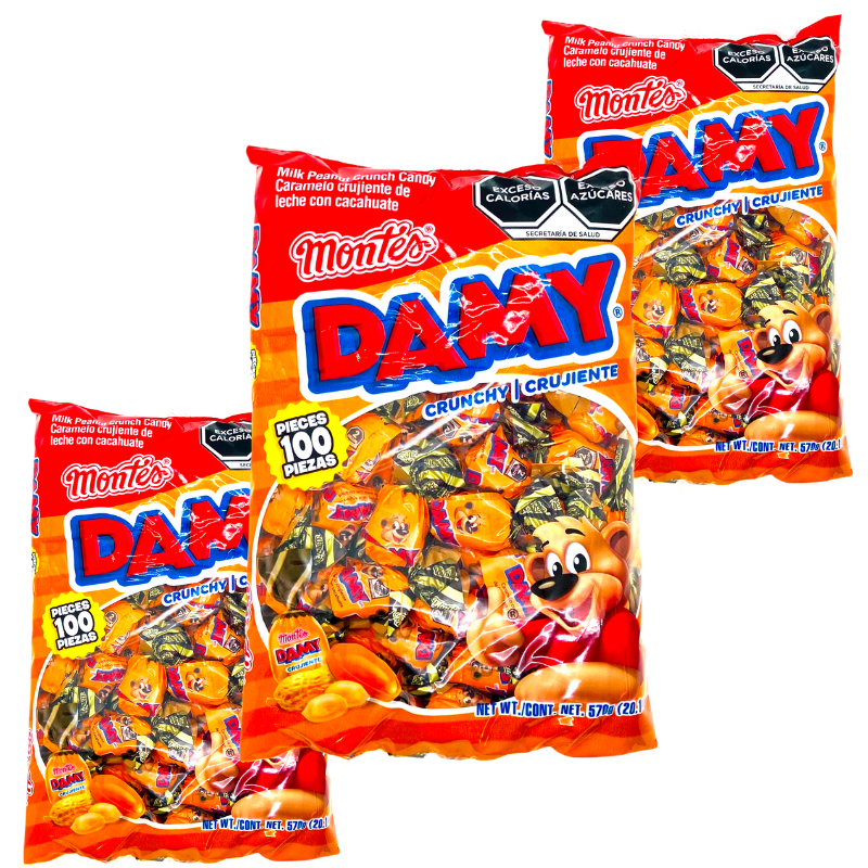 Paquete 4 Caramelo Damy 100 piezas c/u