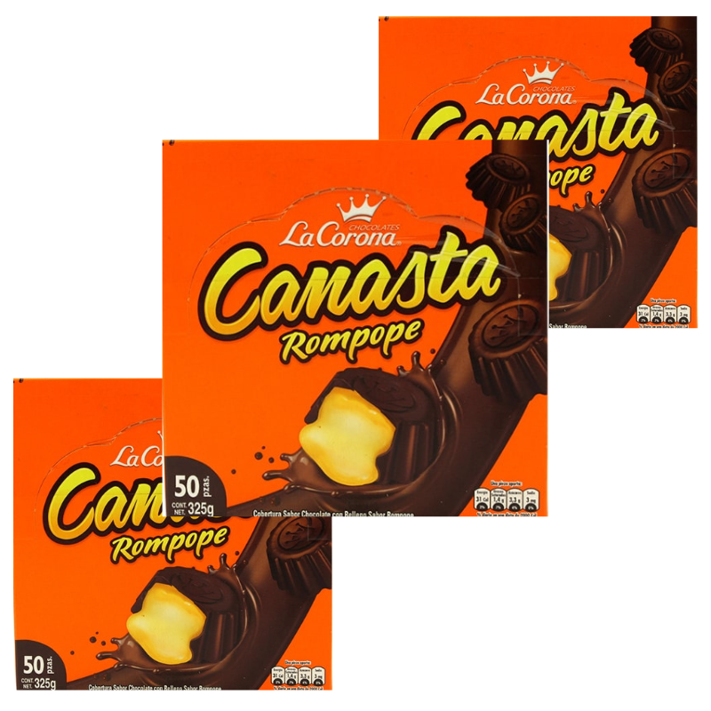 Paquete 4 Chocolate Canasta Romp 50 piezas c/u