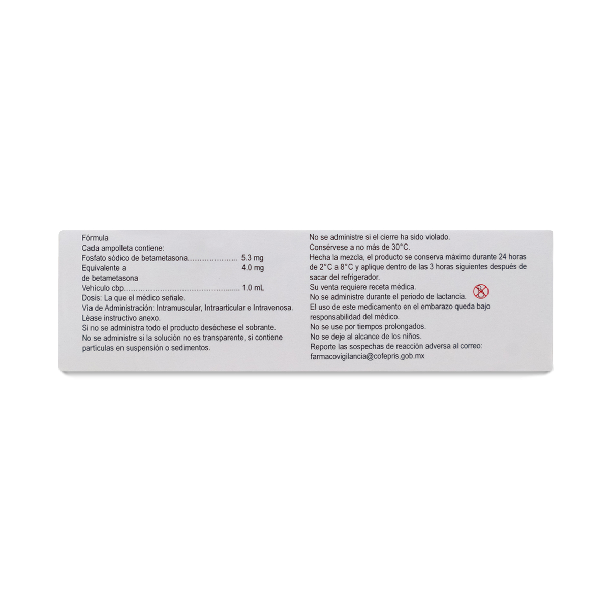 Phex-Besil Fosfato Sódico De Betametasona 4Mg/1Ml Sol Iny 1 Ampoyeta Vitalis 