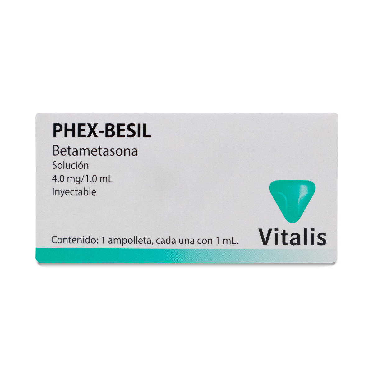 Phex-Besil Fosfato Sódico De Betametasona 4Mg/1Ml Sol Iny 1 Ampoyeta Vitalis 