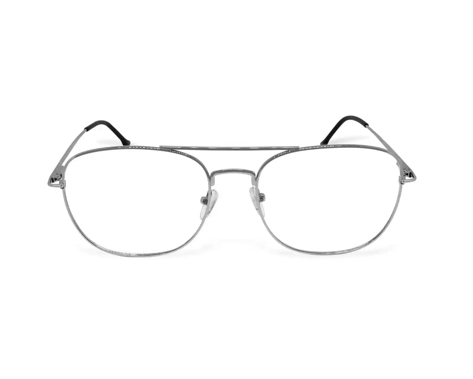 Lentes Girona de metal color plata con Filtro Azul