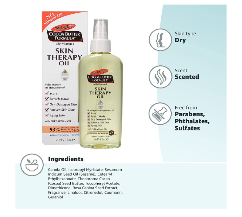 Palmer´s® Skin Therapy Oil Aceite Seco Rostro 150 Ml U-BB-2203 Cocoa Butter Formula Skin Therapy Oil