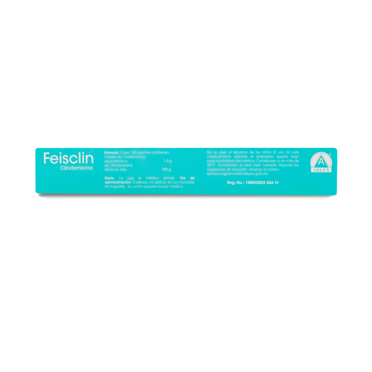 Feisclin Clindamicina Gel 1.0G/100G Arlex Tubo 30G