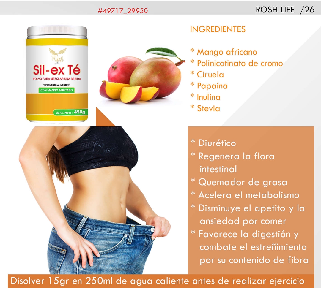 Sil-ex Té, Quema Grasa, Sana Digestión, Acelera el Metabolismo, frasco de 450g.