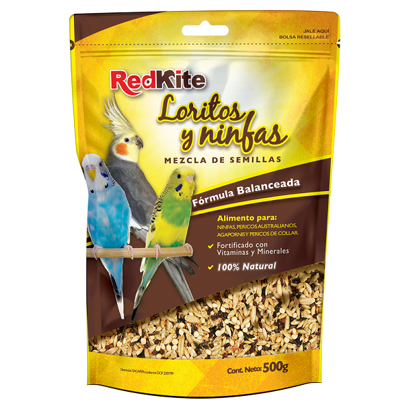 Alimento para Loritos y Ninfas Mezcla de Semillas 500 gramos
