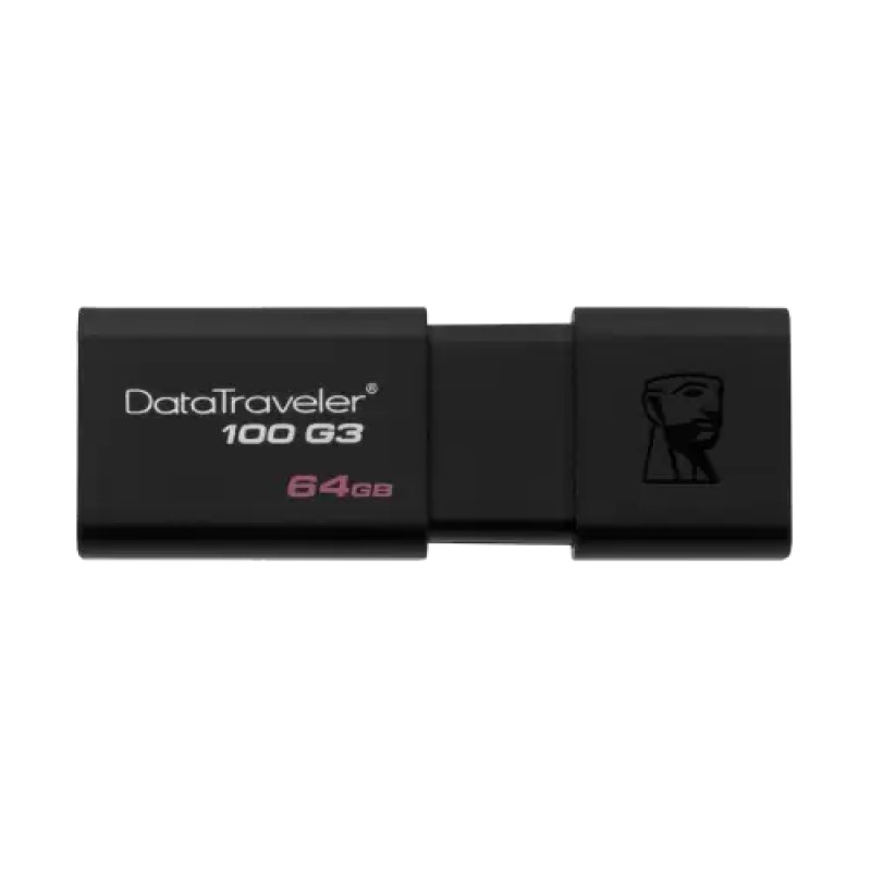 Memoria Kingston 64gb Usb 3.0 Alta Velocidad Datatraveler 100 G3 Negro