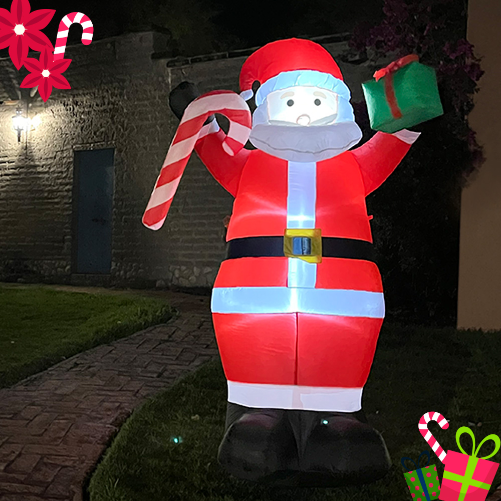 Inflable de Navidad Navideño SANTA CLAUS gigante con leds 2.4m