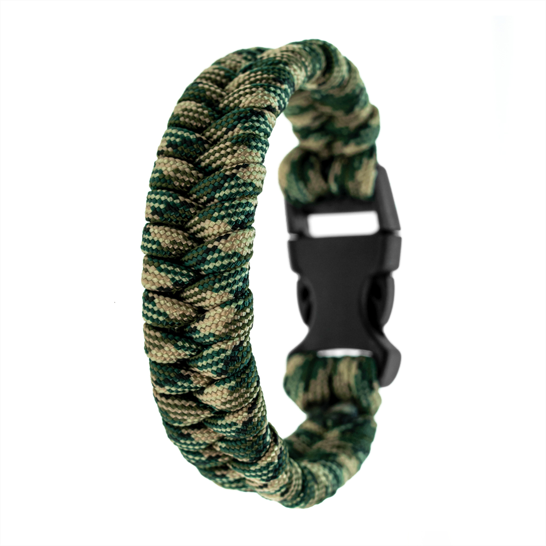 Pulsera Hombre Brazalete de Moda Tejida en Hilo Paracord Modelo Cola de Pez Broche Cangurera