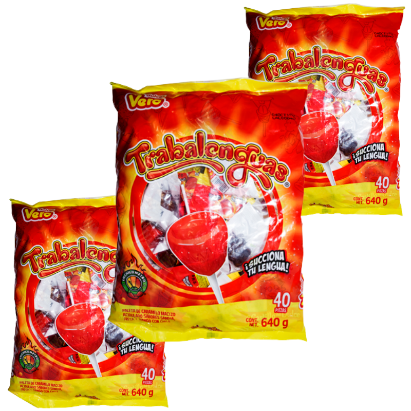 Paquete 4 Paletas Trabalenguas 40 piezas c/u