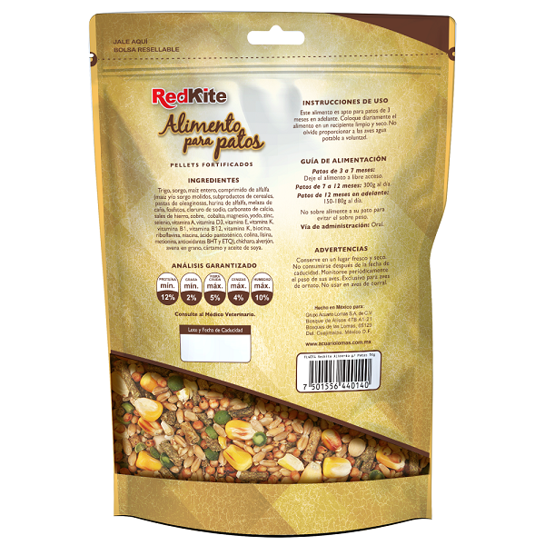 Alimento para Patos Mezcla de Semillas Formula Balanceada 1 Kg