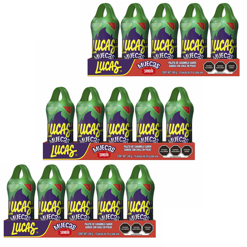 Paquete 4 Muecas Sandia 10 piezas c/u