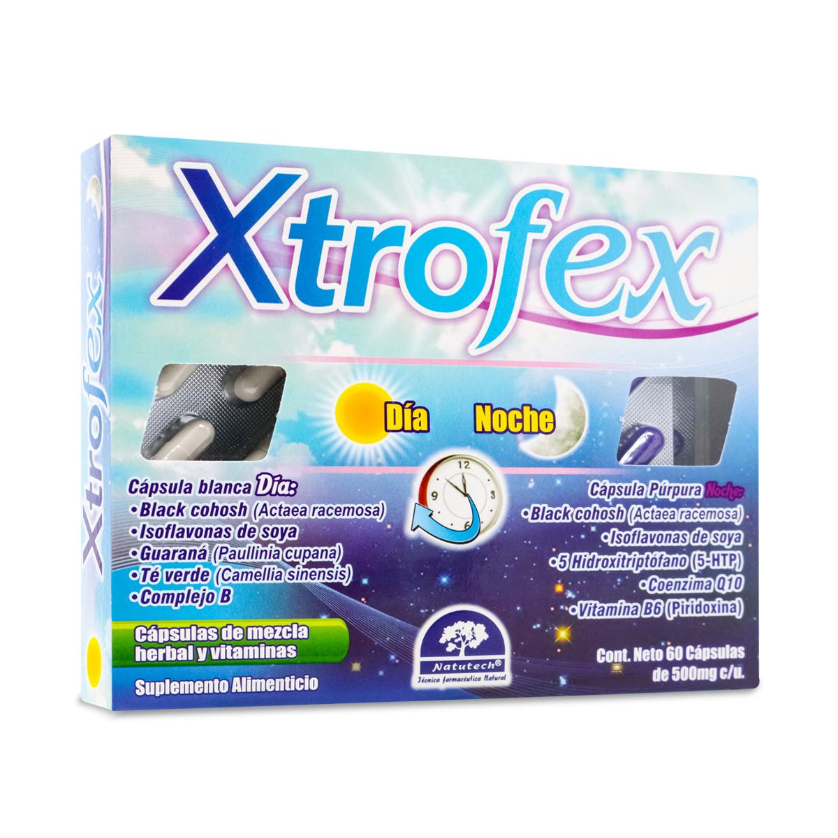 Xtrofex Capsulas De Mezcla Herbal Y Vitaminas 60 Caps 500 Mg Naturech 