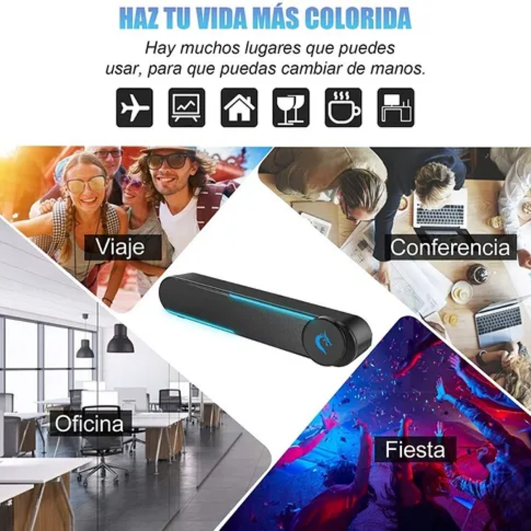 Computadora Bocinas Multimedia Altavoz Portatil Subwoofer