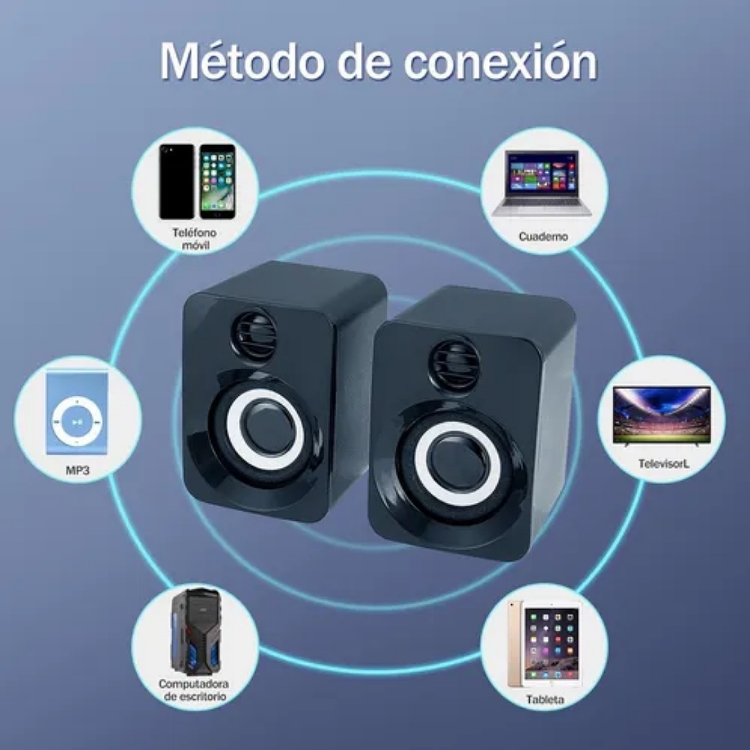 Bocinas Para Pc Altavoz Multimedia Portátil Subwoofer