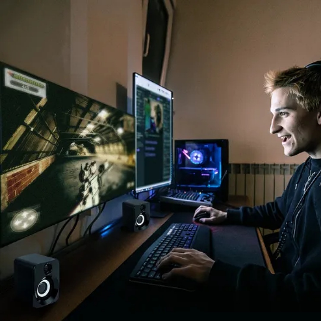 Bocinas Para Pc Altavoz Multimedia Portátil Subwoofer