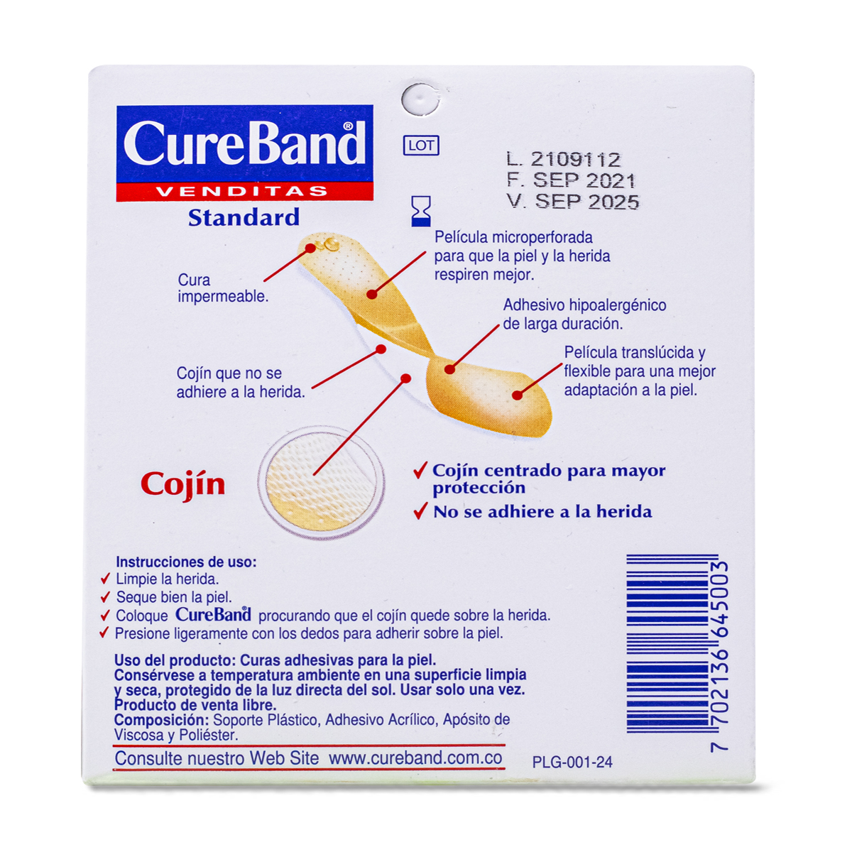Cureband Venditas Standard 100 Unidades 