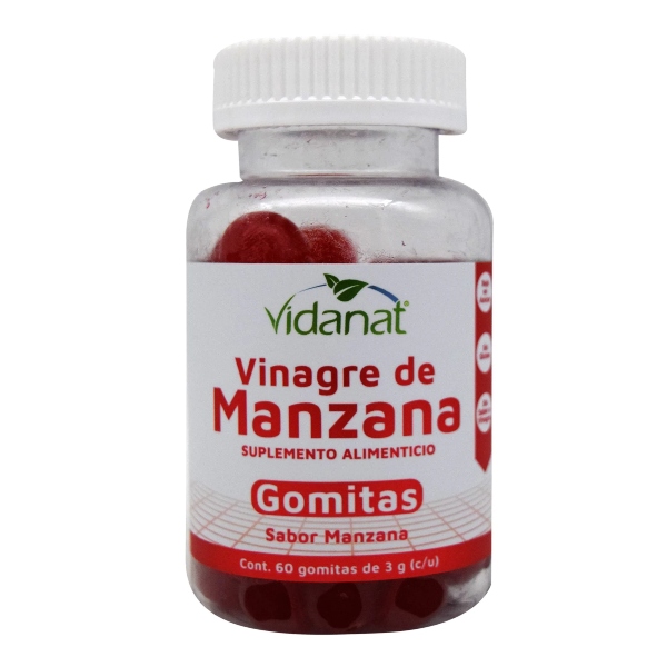 Vinagre De Manzana 60 Gomitas Vidanat