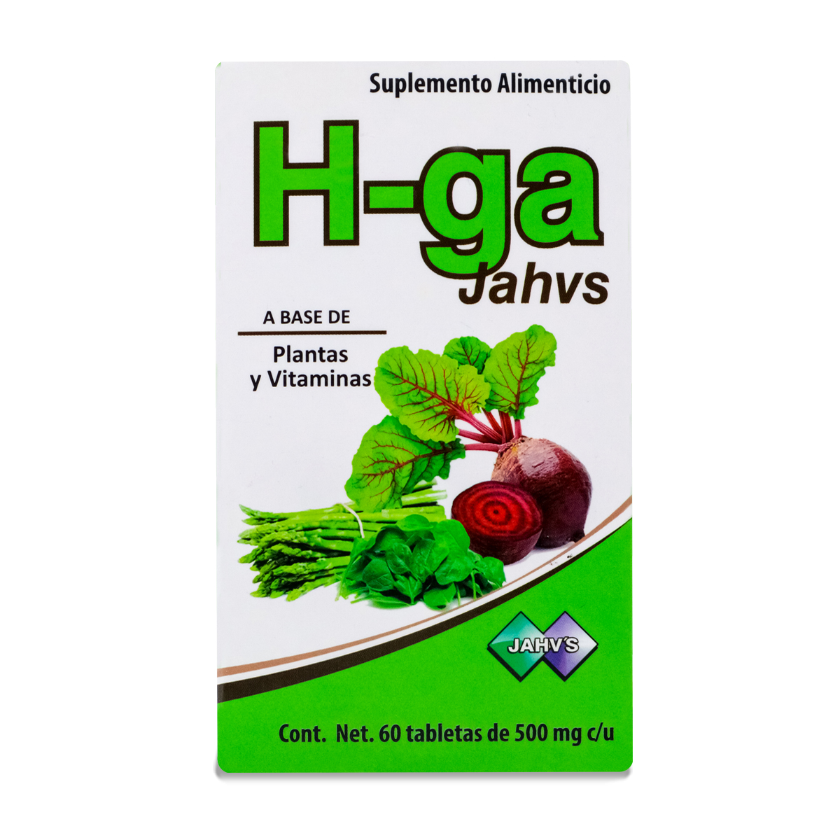 H Ga Jahvs A Base De Plantas Y Vitaminas 60 Tabs 500 Mg Jahvs 