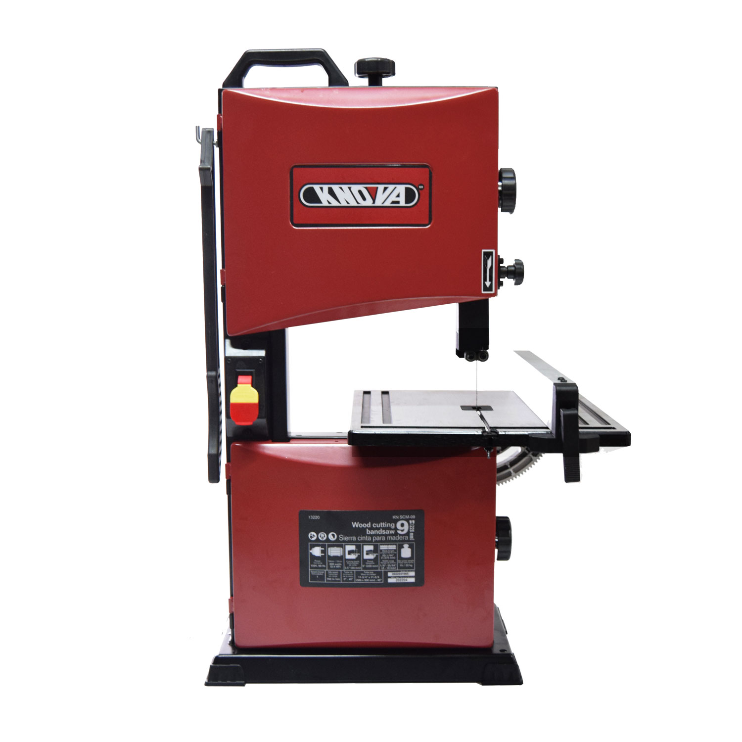 Knova Sierra Cinta para madera 9" compacta 300 watts mesa inclinable a 45 grados Velocidad sin carga 750 m/min