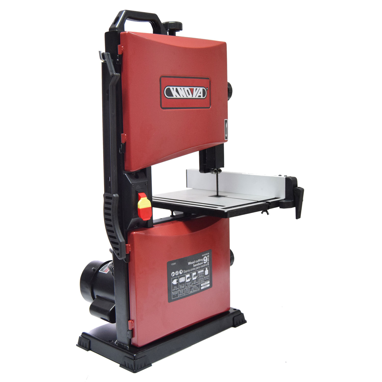 Knova Sierra Cinta para madera 9" compacta 300 watts mesa inclinable a 45 grados Velocidad sin carga 750 m/min