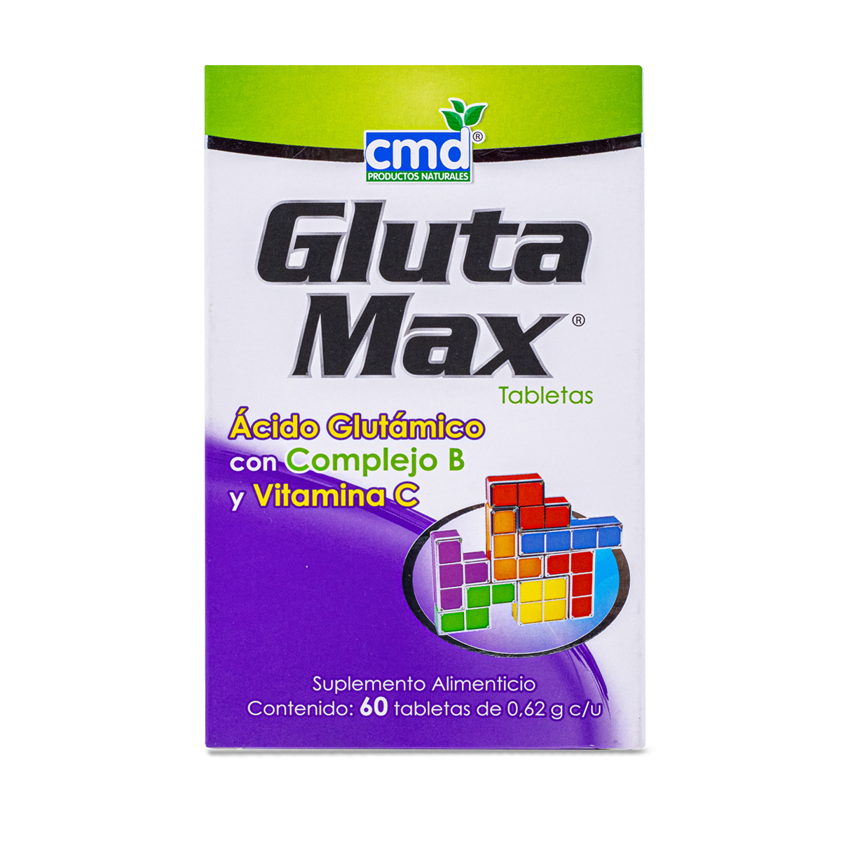 Glutamax 60 Tab .62G C/U Acido Glutamico Con Complejo B Y Vitamina C Cmd 