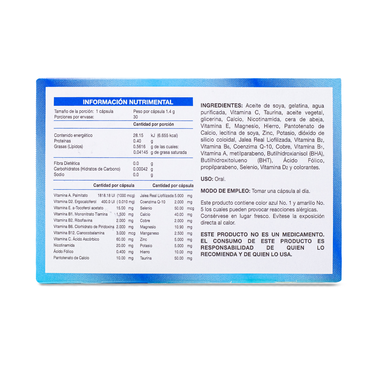 Green-Vit Q10 30 Caps 1.4 G Vitamina B2 Y Vitamina A Progela