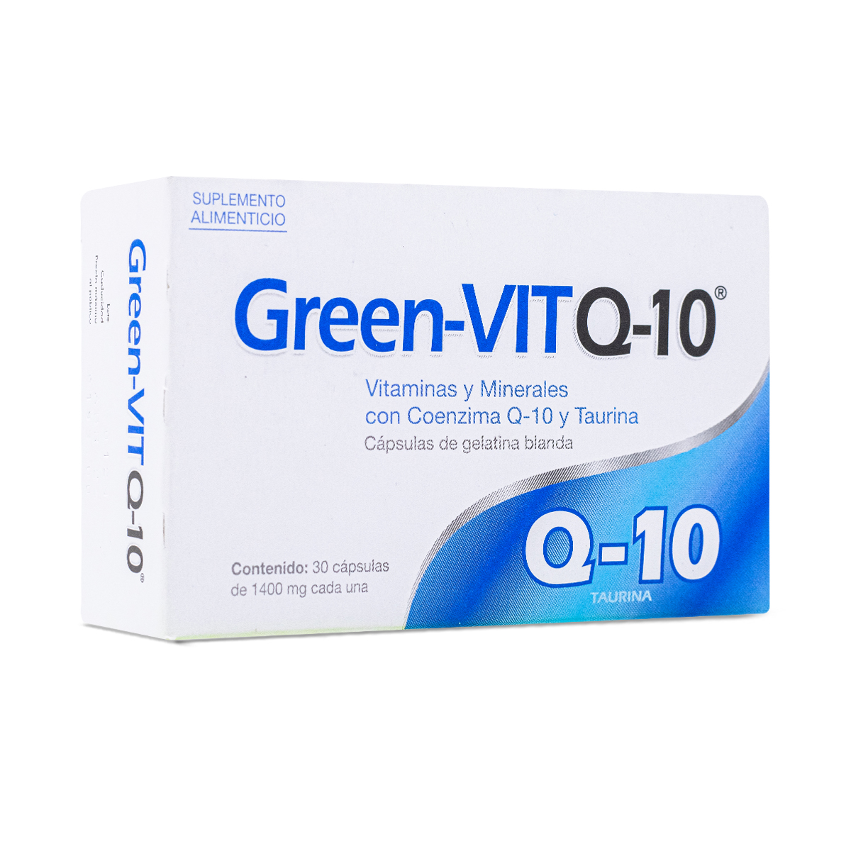 Green-Vit Q10 30 Caps 1.4 G Vitamina B2 Y Vitamina A Progela