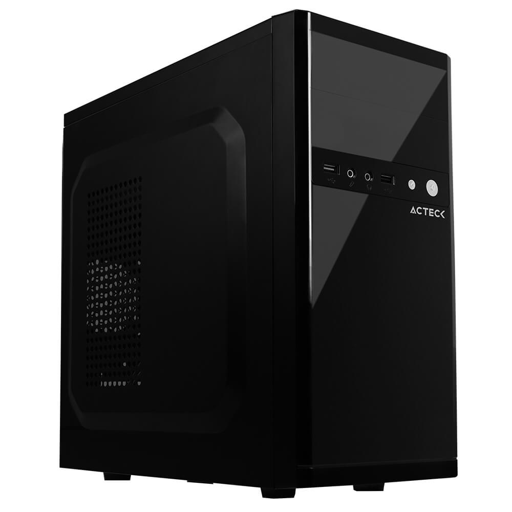 Gabinete Acteck GI210, Midi-Tower, Micro ATX/Mini-ITX, USB 2.0, Fuente de 500W, Negro