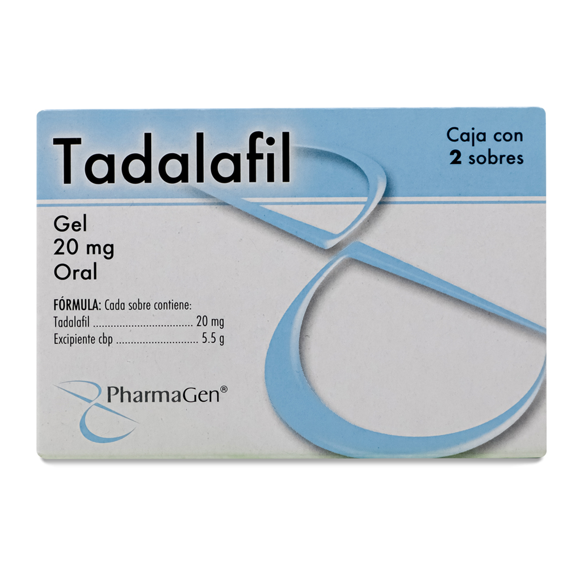 Tadalafil (Pharmagen) C/2 Sobres Gel Oral 20 Mg. Pharmagen 