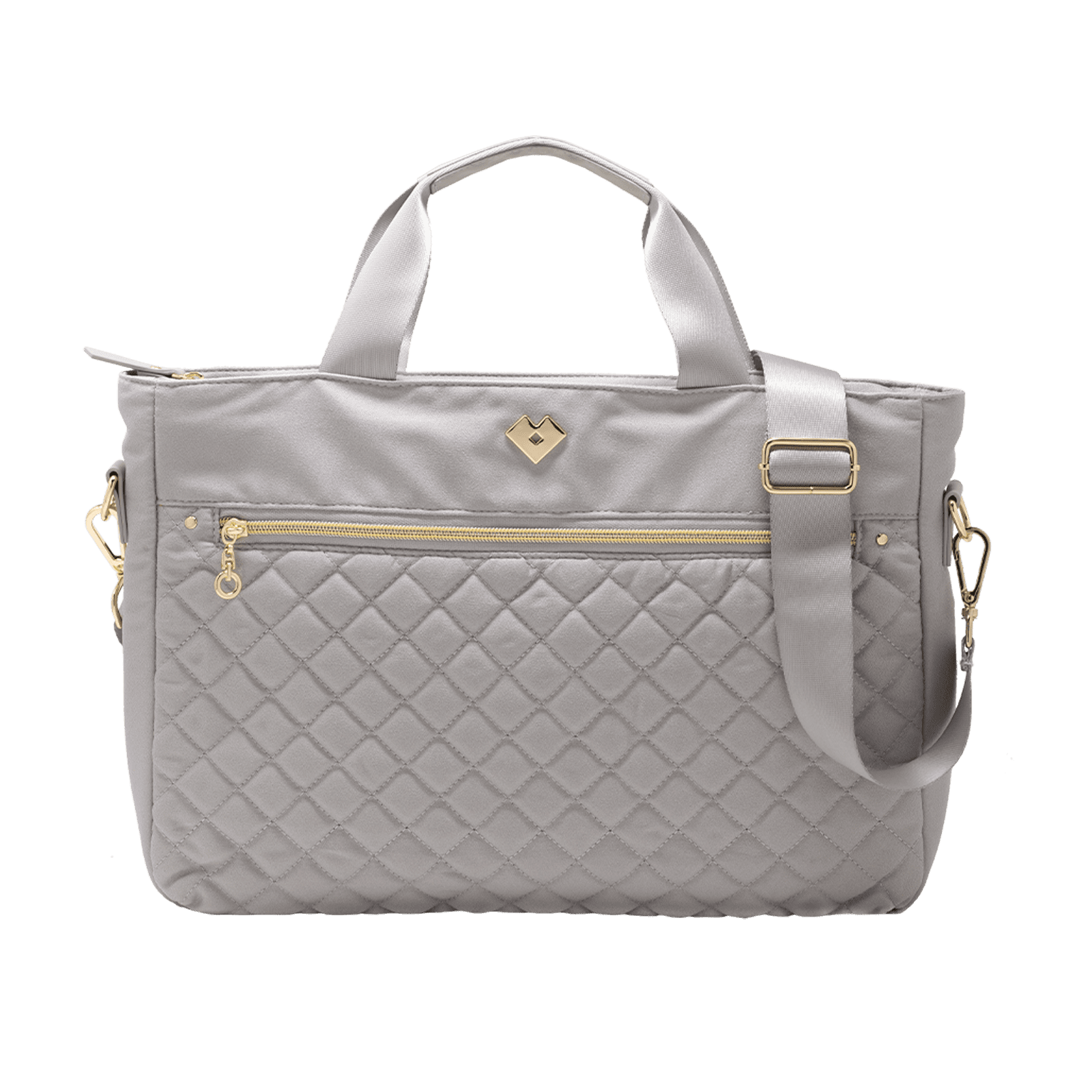 LuckyLy Tote Bolsa para Laptop Mujer hasta 15.6 Pulgadas, Bolso de Mano y Crossbody Ejecutiva Escolar, Modelo Jessy, Gris
