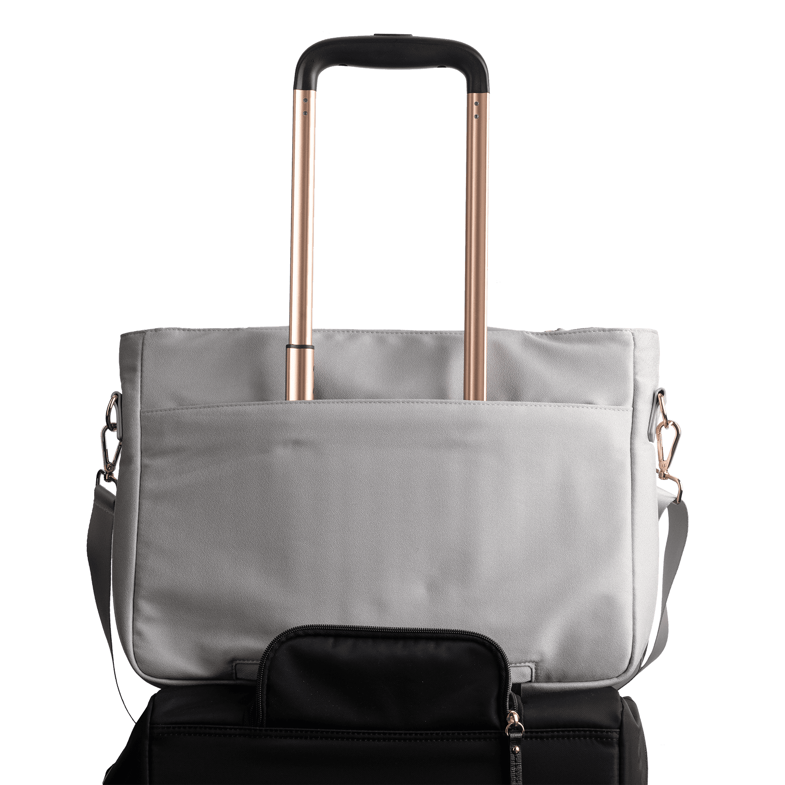 LuckyLy Tote Bolsa para Laptop Mujer hasta 15.6 Pulgadas, Bolso de Mano y Crossbody Ejecutiva Escolar, Modelo Jessy, Gris