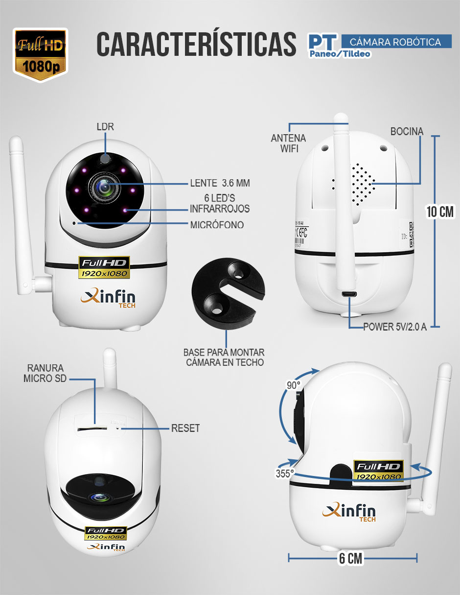 Camara Seguridad Robotica-av29b + Camara Fija- St611f