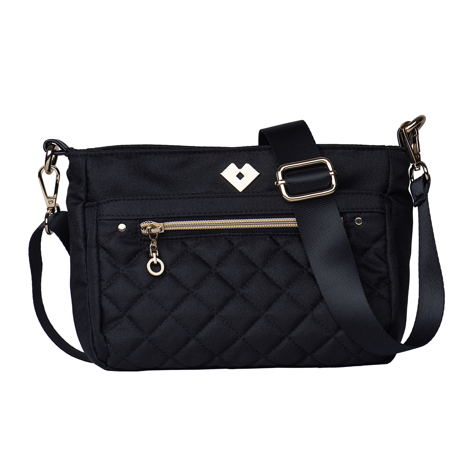 LuckyLy Bolsa Crossbody de Mujer, estilo Bolsa Bandolera de Mano y al Hombro tipo Mensajero de Viaje, Modelo Jenny, Negro