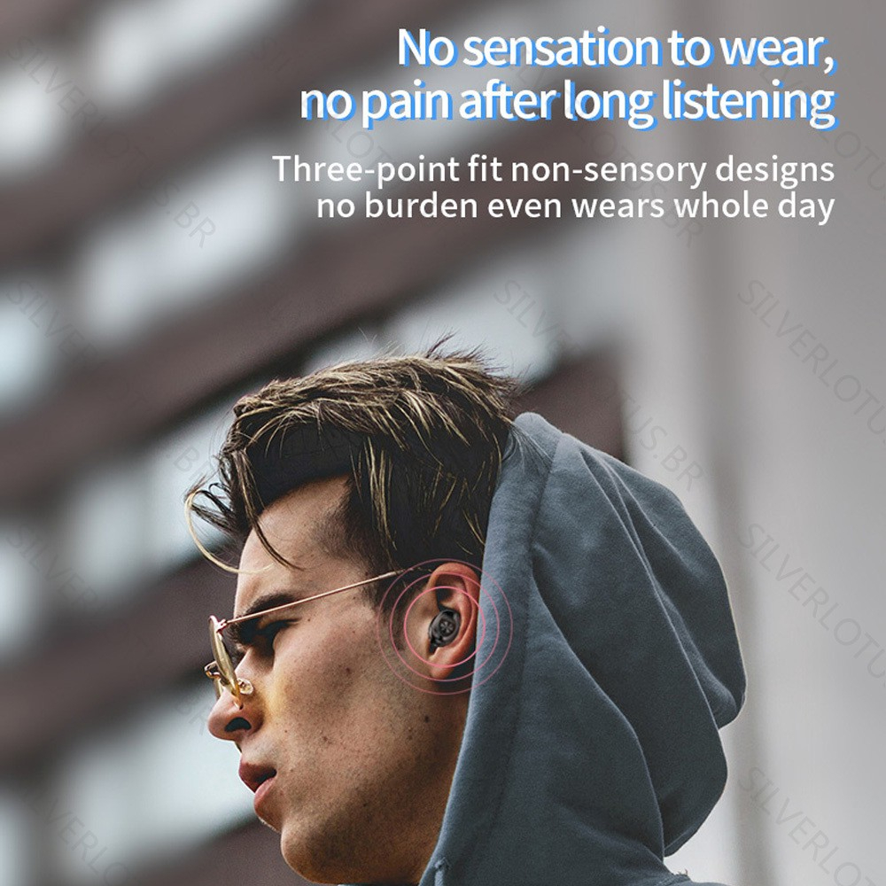 Audifonos TWS Hi-Fi Con Bluetooth y Pantalla LED Resistente Al Agua Negro