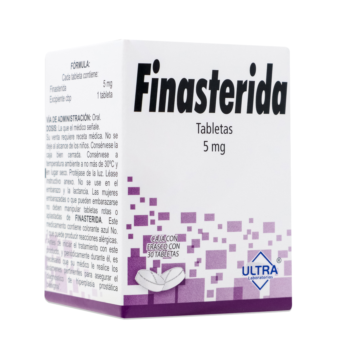 Finasterida 5Mg 30 Tabletas Ultra (Generico Proscarb) 