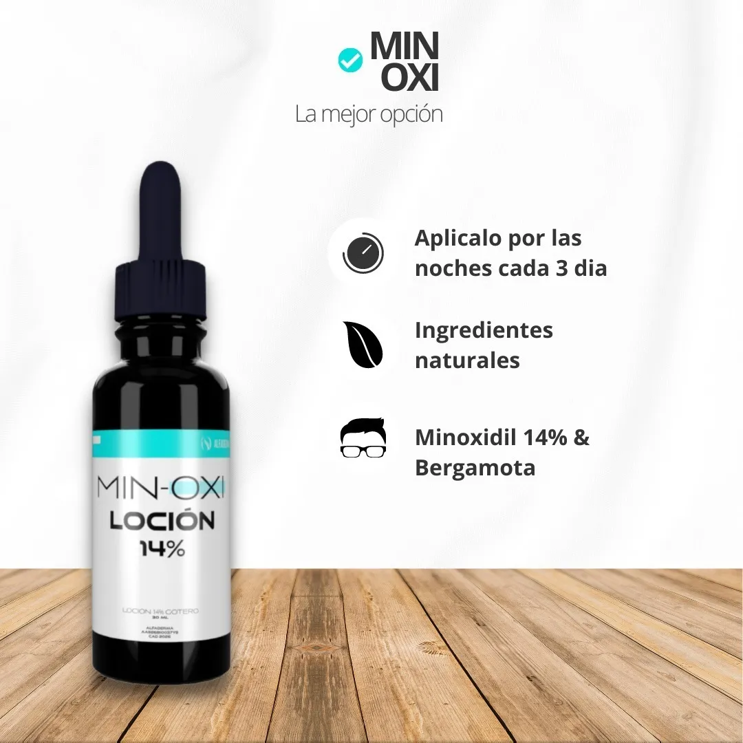 Tratamiento Gotero Unisex Minoxidil 14 Y Bergamota 30ml