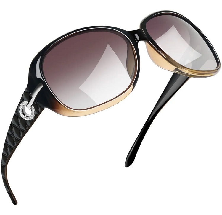 Lentes De Sol Mujer Polarizados Dama Uv400 Marron Degradado