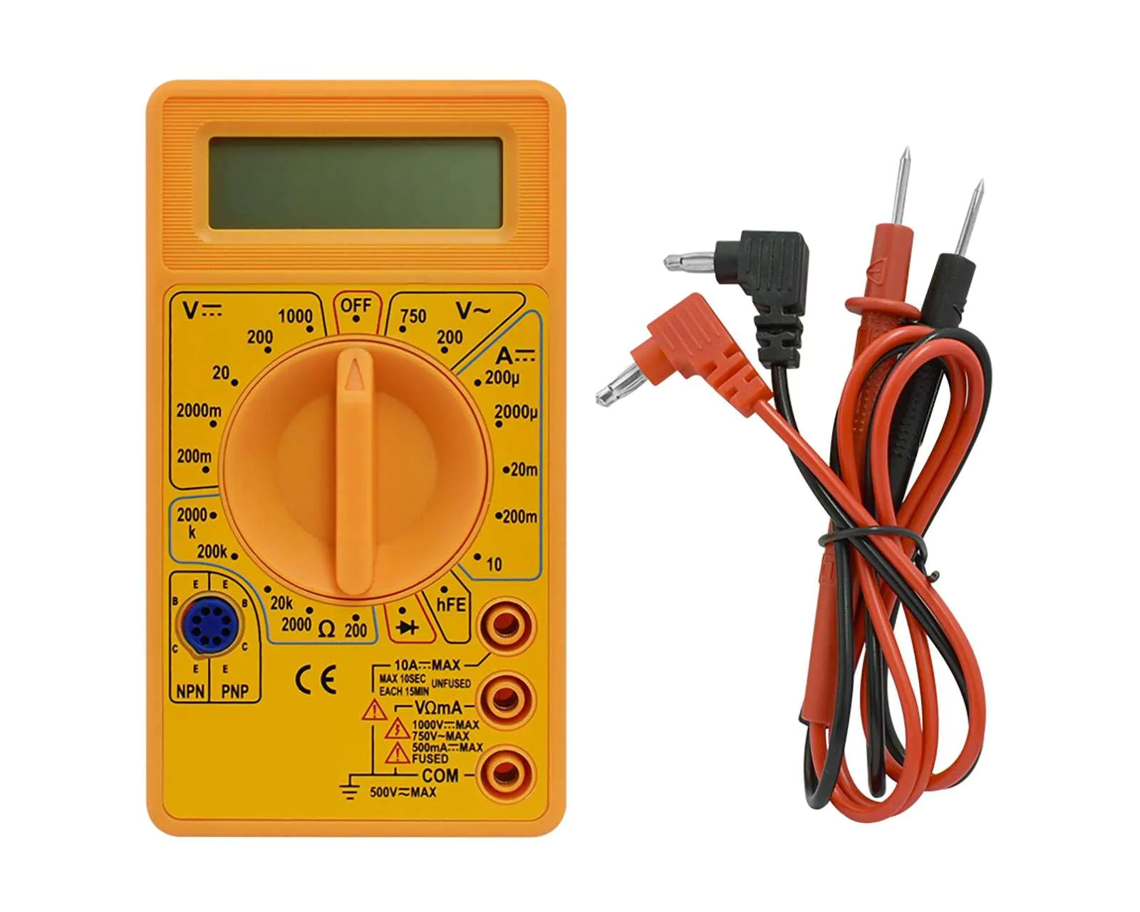 Multimetro Economico de Pequeñas Dimensiones Ligero y Practico de Transportar con Medicion de Voltaje Alterno y Voltaje Directo / Master / DT830B
