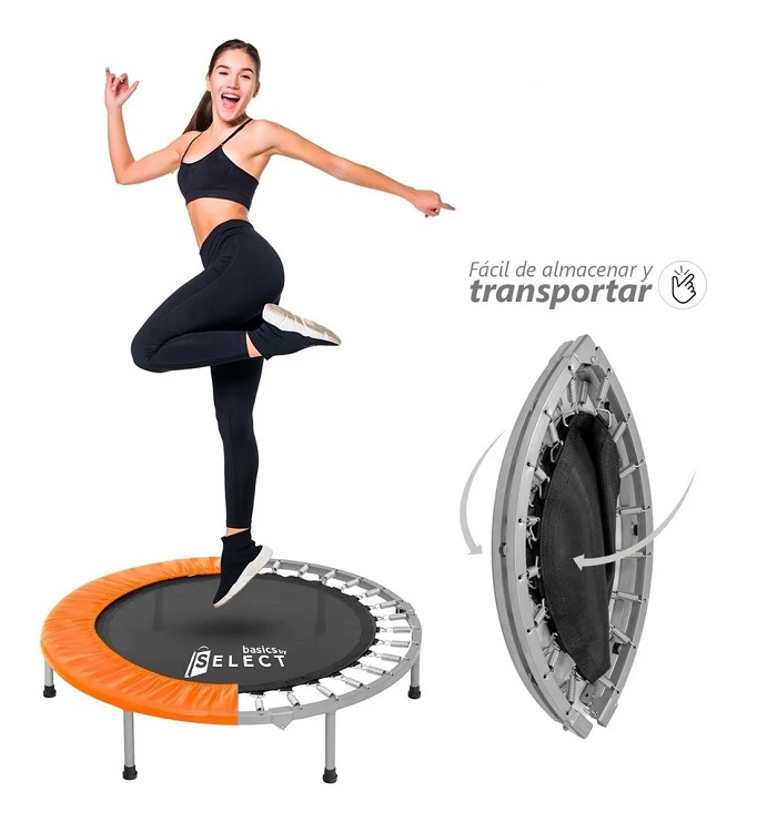 Trampolín Brincolín Para Aeróbicos Fitness Ejercicio Naranja