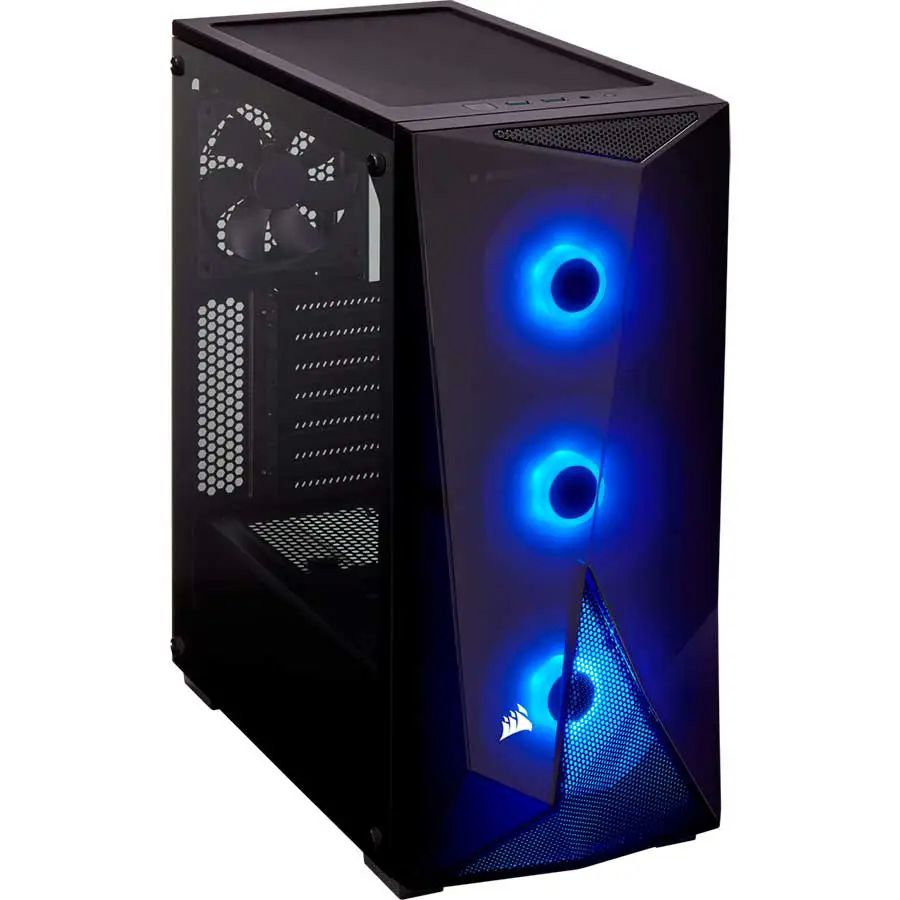 Gabinete Corsair SPEC-DELTA RGB, Midi-Tower, ATX, USB 3.0, Fuente de 650W, Negro