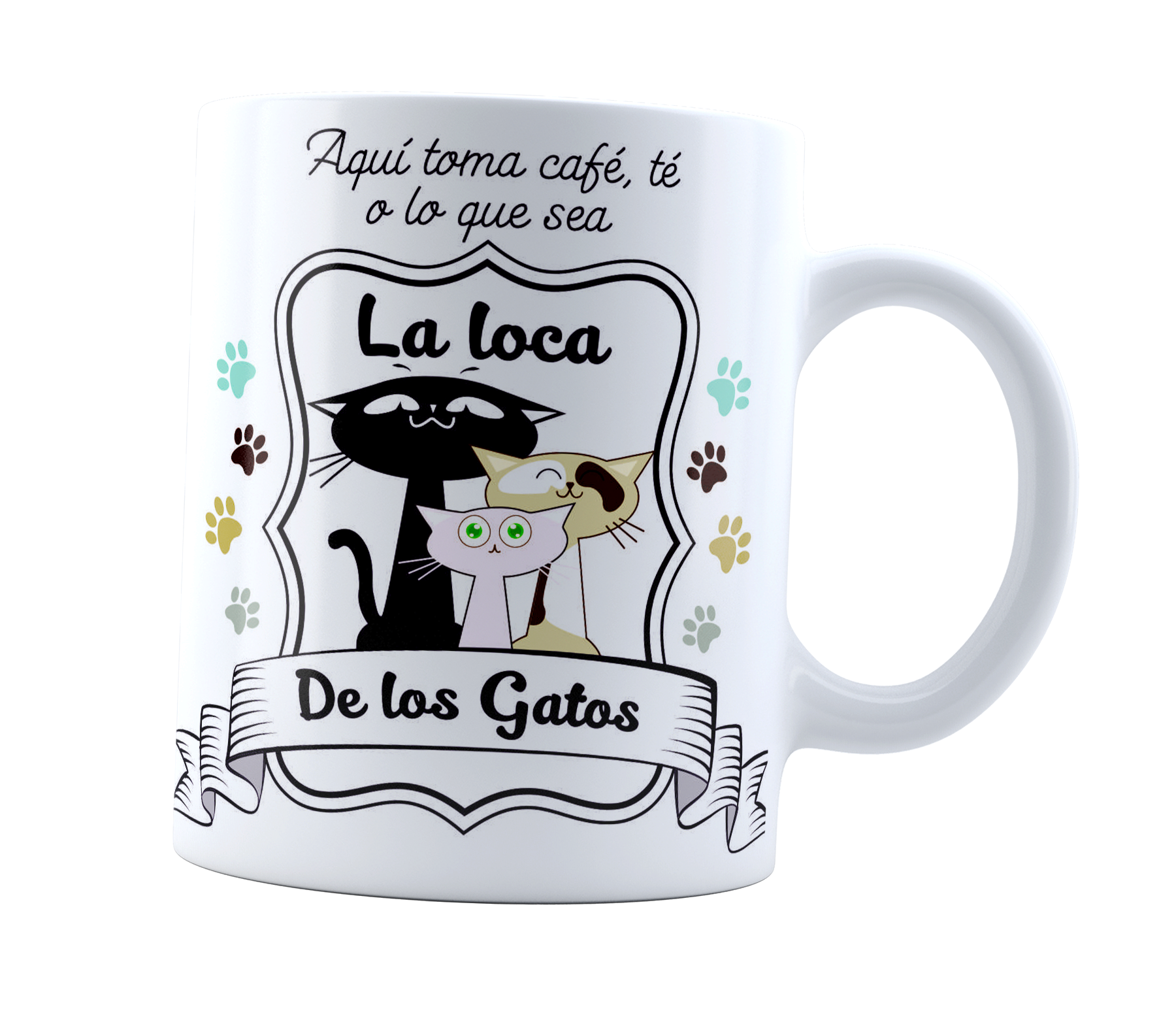 🔥Taza Café Gatos - Taza con frase🔥