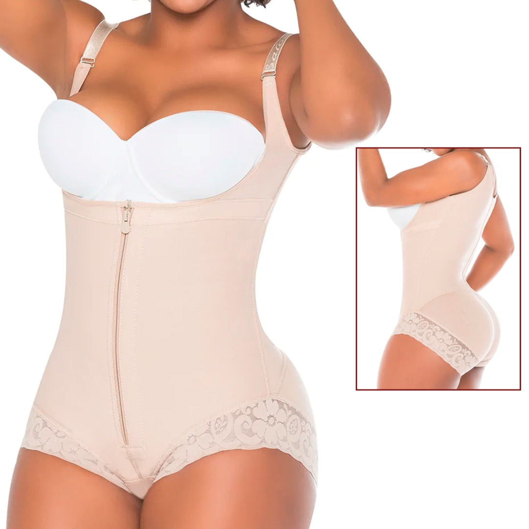 Fajas Colombianas Post Parto Levanta Pompis Realce Natural, Faja Postquirúrgica Levanta Glúteos, Fajas Colombianas Reductoras Post Operatoria Moldeadora Con Powernet Talla L