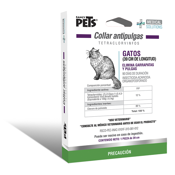 Collar Anti pulgas Garrapatas para Gato Medical Solution