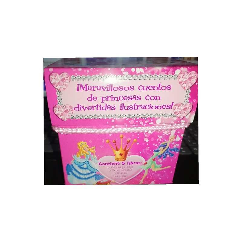 Cofre De Cuentos Para Niñas Princesas Magicas Incluye 5 mini libros