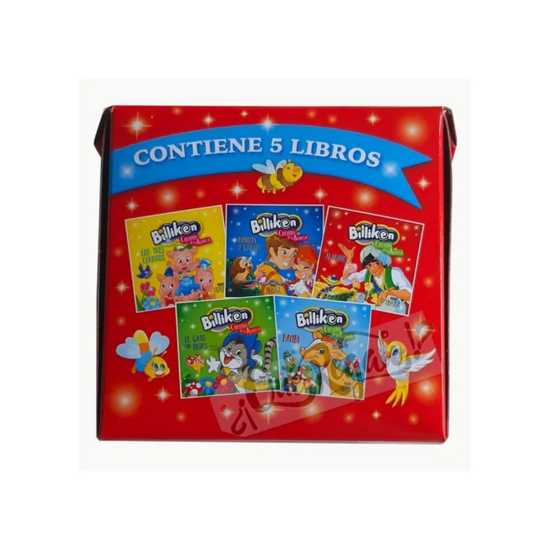 Cofre De Cuentos Para Niños Cuentos De La Abuela Incluye 5 mini libros