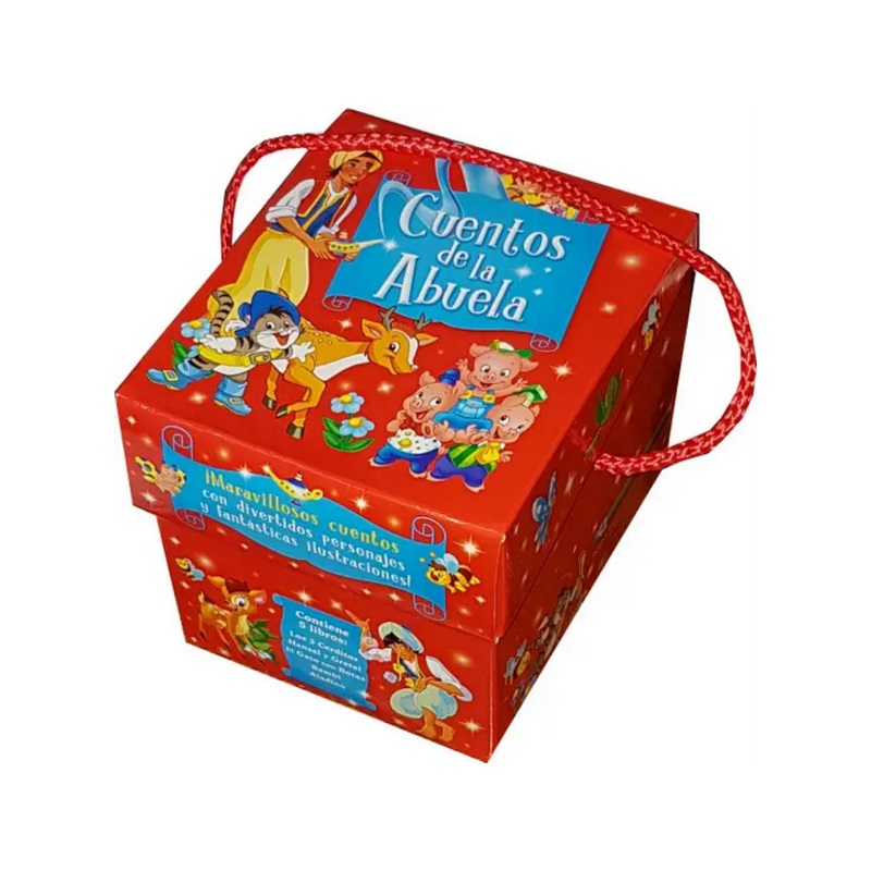 Cofre De Cuentos Para Niños Cuentos De La Abuela Incluye 5 mini libros