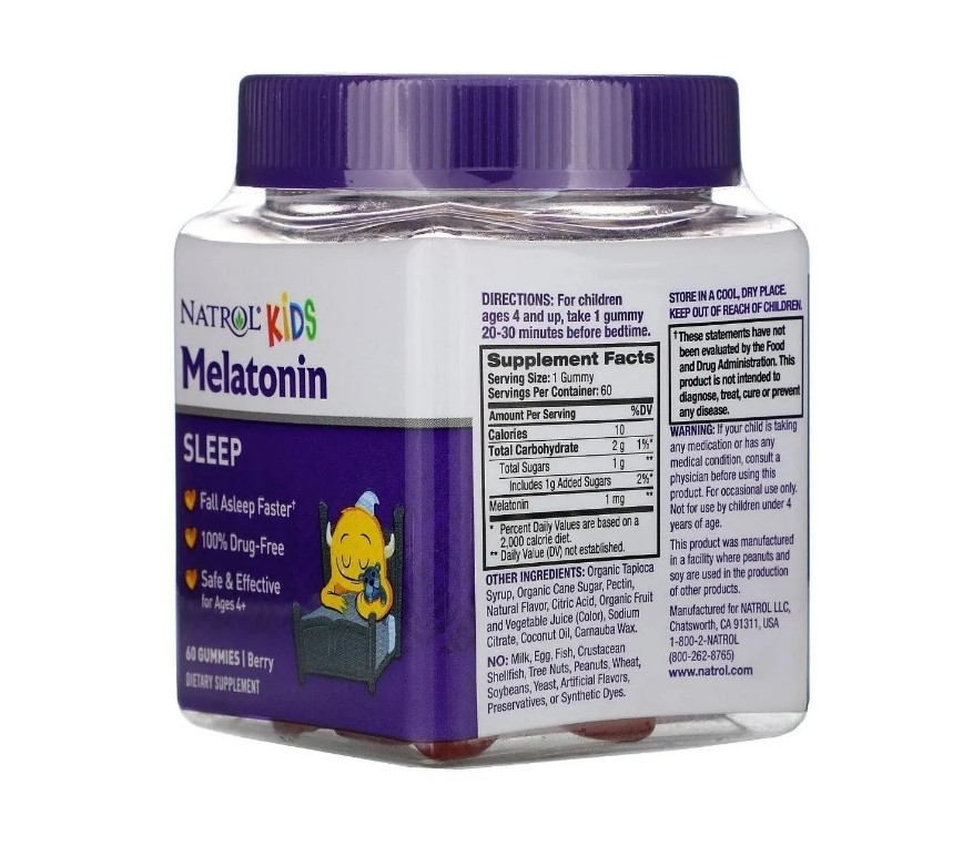 Melatonina Kids Niños Duerme Rápido Y Profundo 60 Gomas